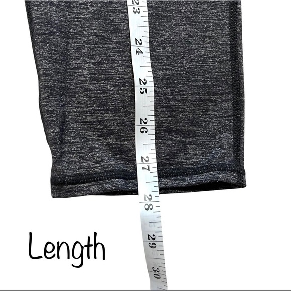 Athleta Black Marled Athletic Cropped Capri Pull On Legging Tights Size Small - Picture 16 of 17